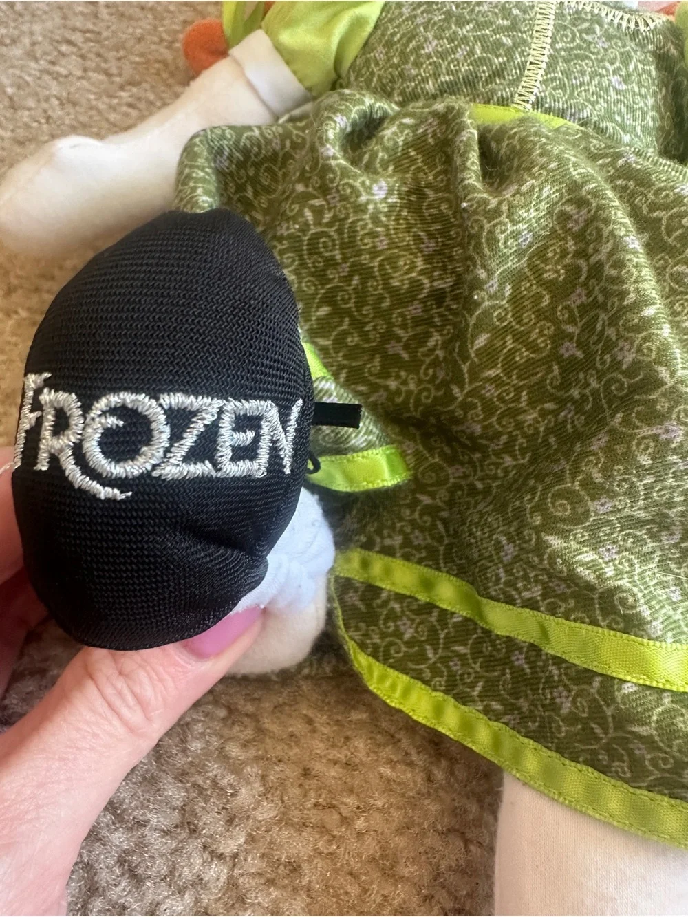 Frozen Plush Rag Doll Set - Green & Blue Dresses